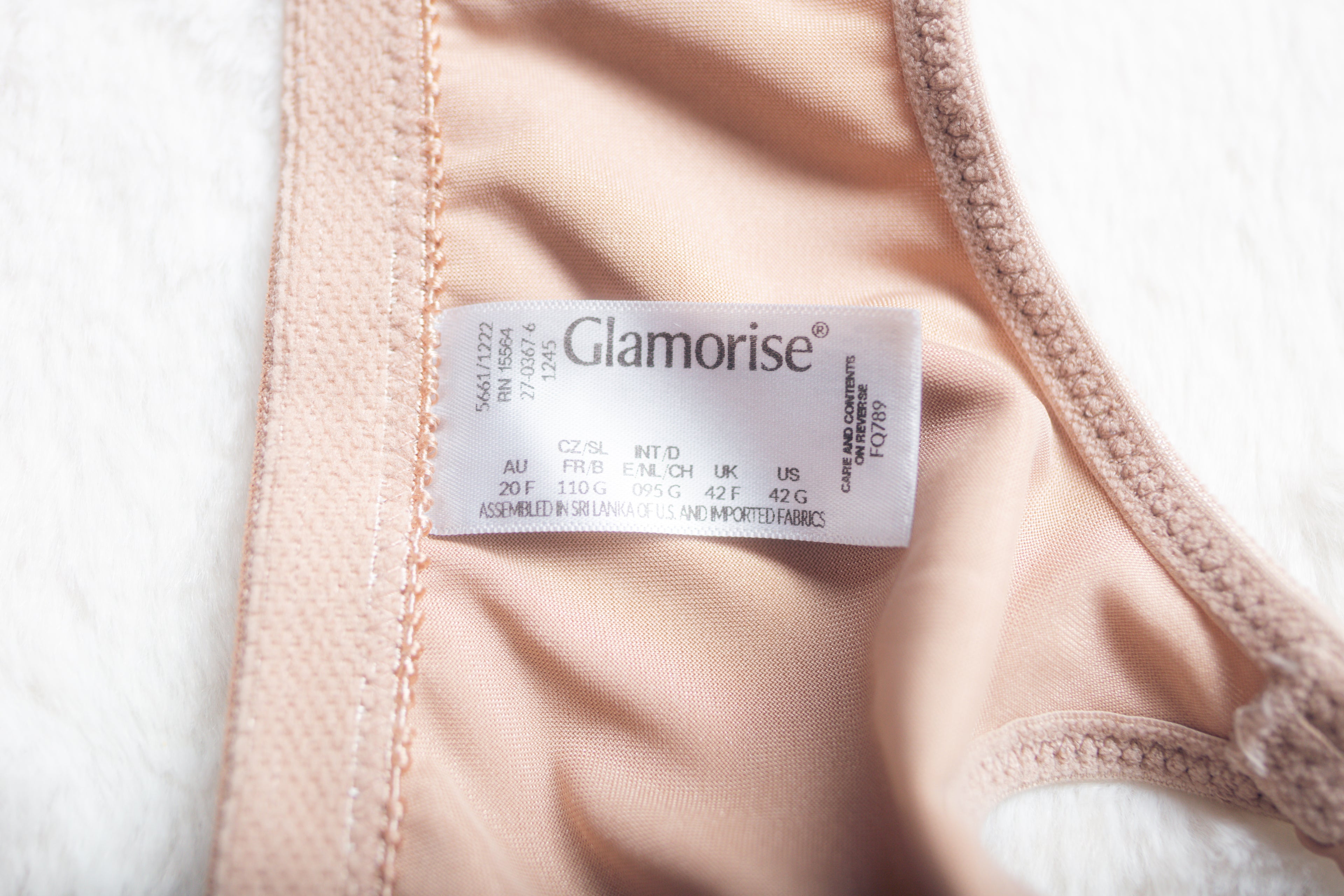 Glamorise 1245 Wonderwire Front-Close Full Coverage Underwire Bra Beige US 42G UK 42F