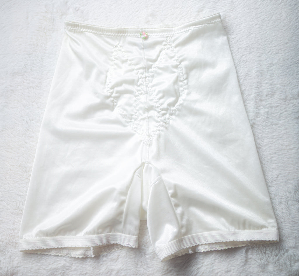 Vintage Tummy Control Satin Shaper Panty Briefs Medium