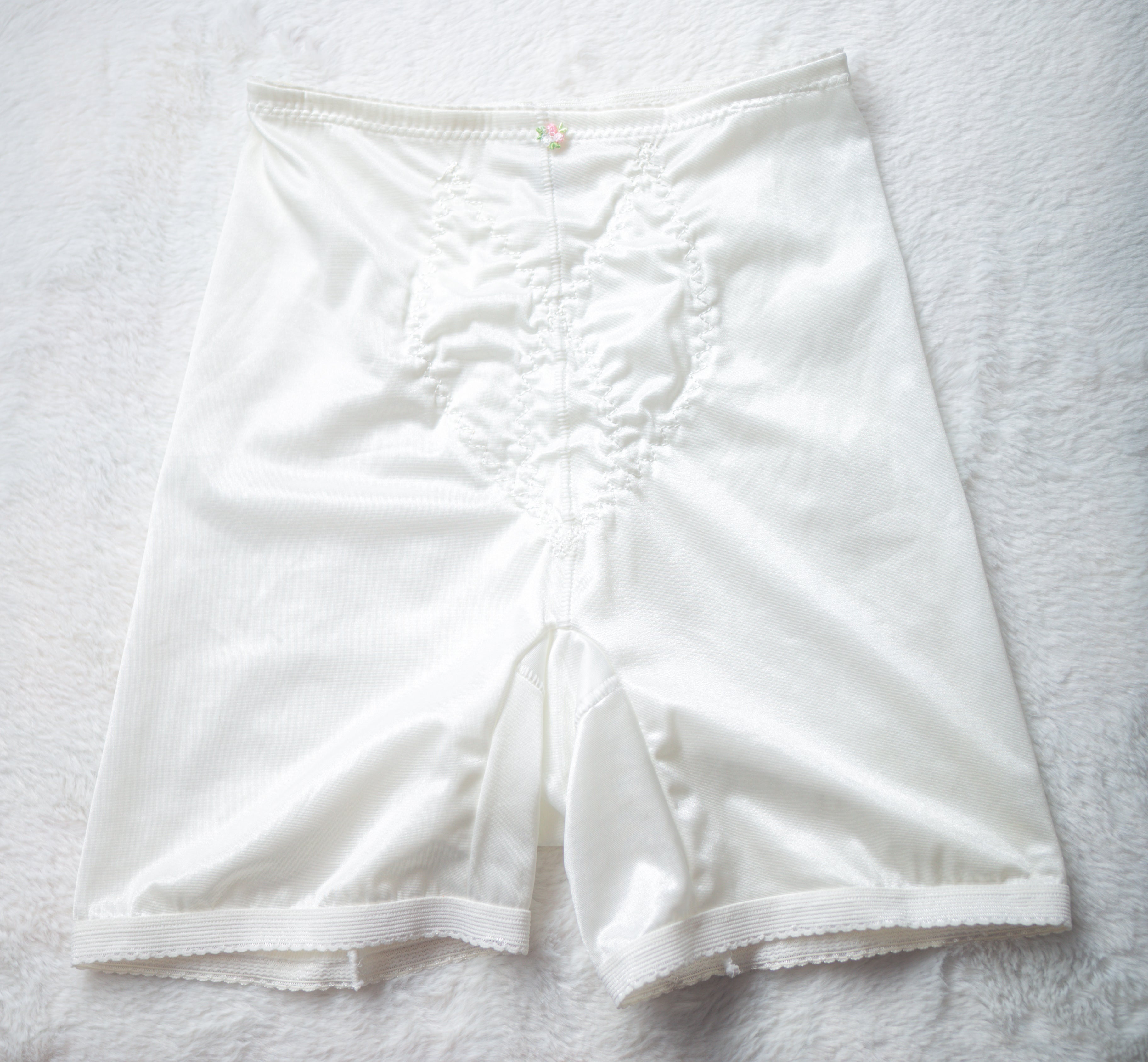 Vintage Tummy Control Satin Shaper Panty Briefs Medium