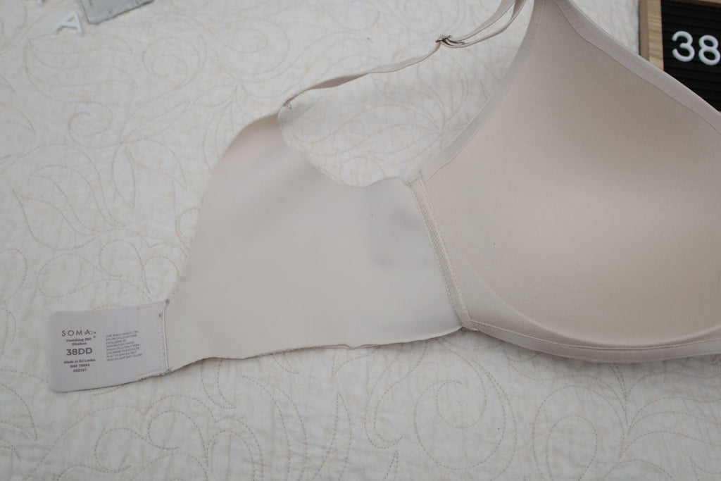 Soma 38DD Vanishing 360 Wireless T-shirt Bra Light Taupe