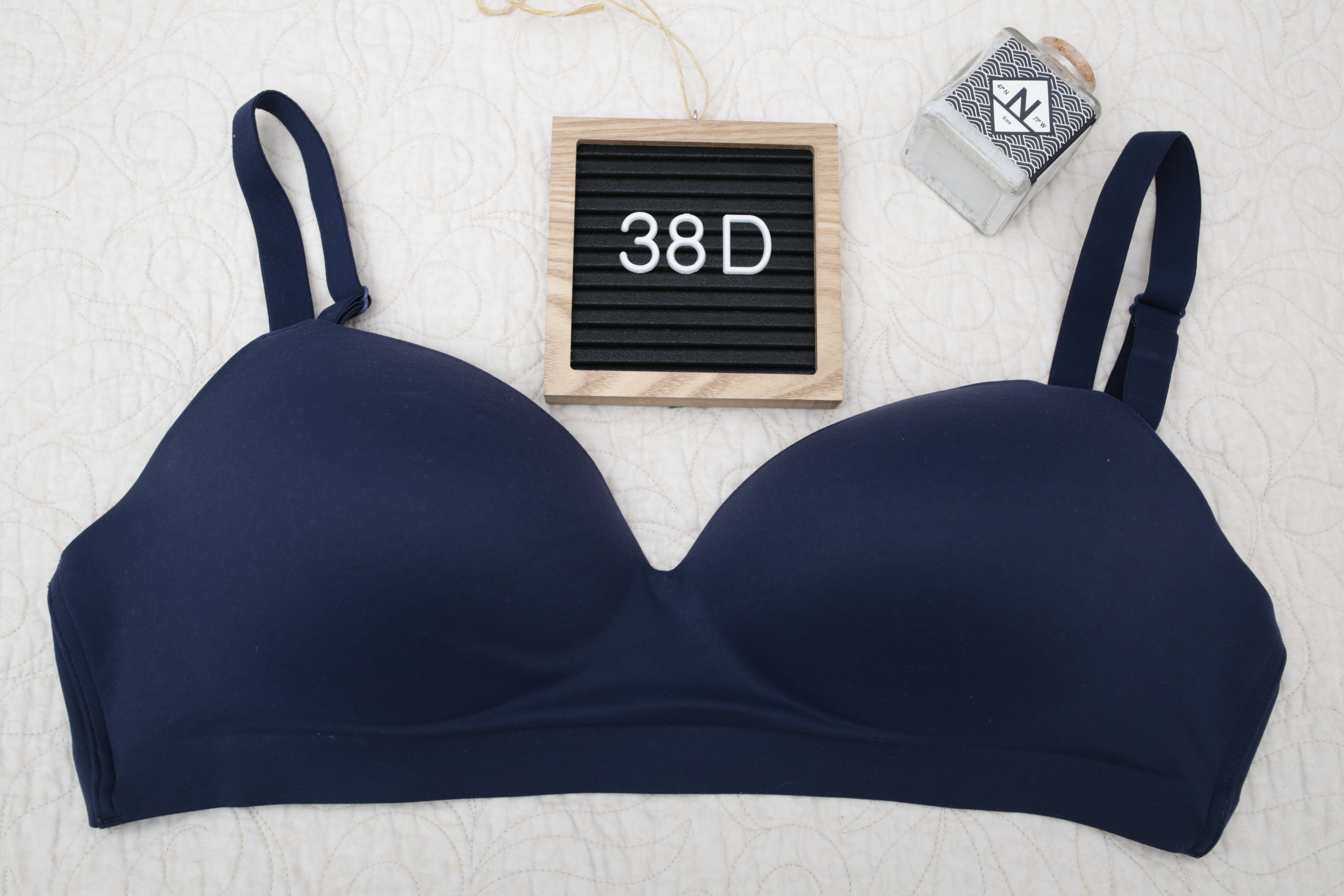 Soma 38D Enbliss Wireless T-shirt Bra Dark Blue