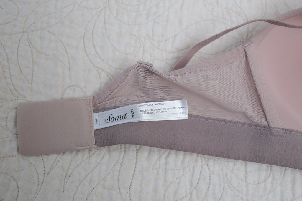 Soma 36DD Lightest Lift Wireless Spacer Bra Pale Pink