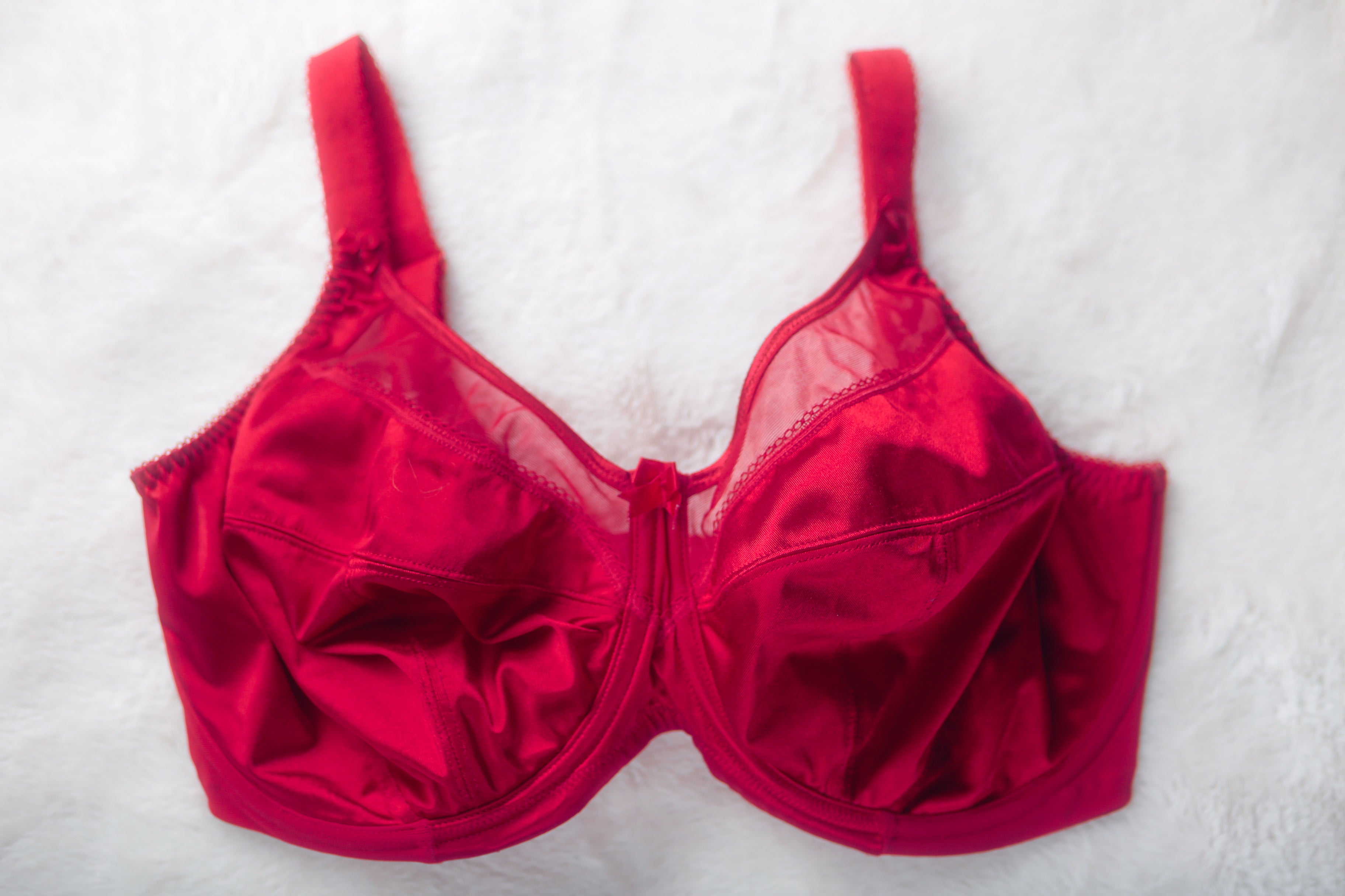 Goddess Keira US 36J UK 36GG GD6090 Satin Underwire Full Figure Underwire Bra Red