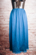 Warner's Vintage Perfect Measure 55300 Satin Half Slip Blue Medium