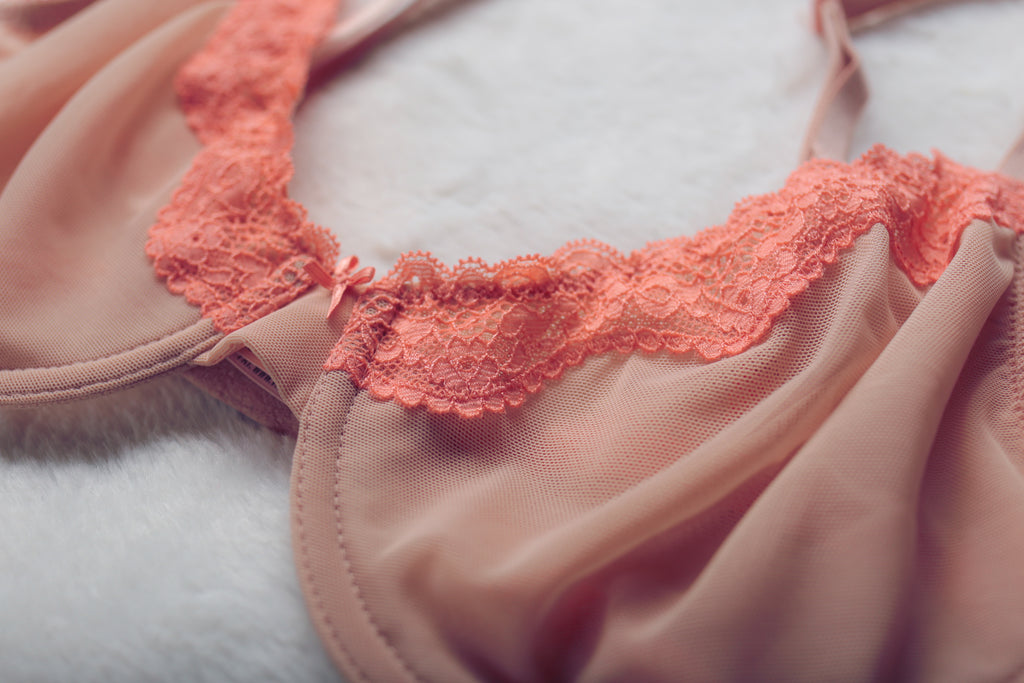 Victoria's Secret Tease 32DD Unlined Demi Sheer Mesh Bra Pink