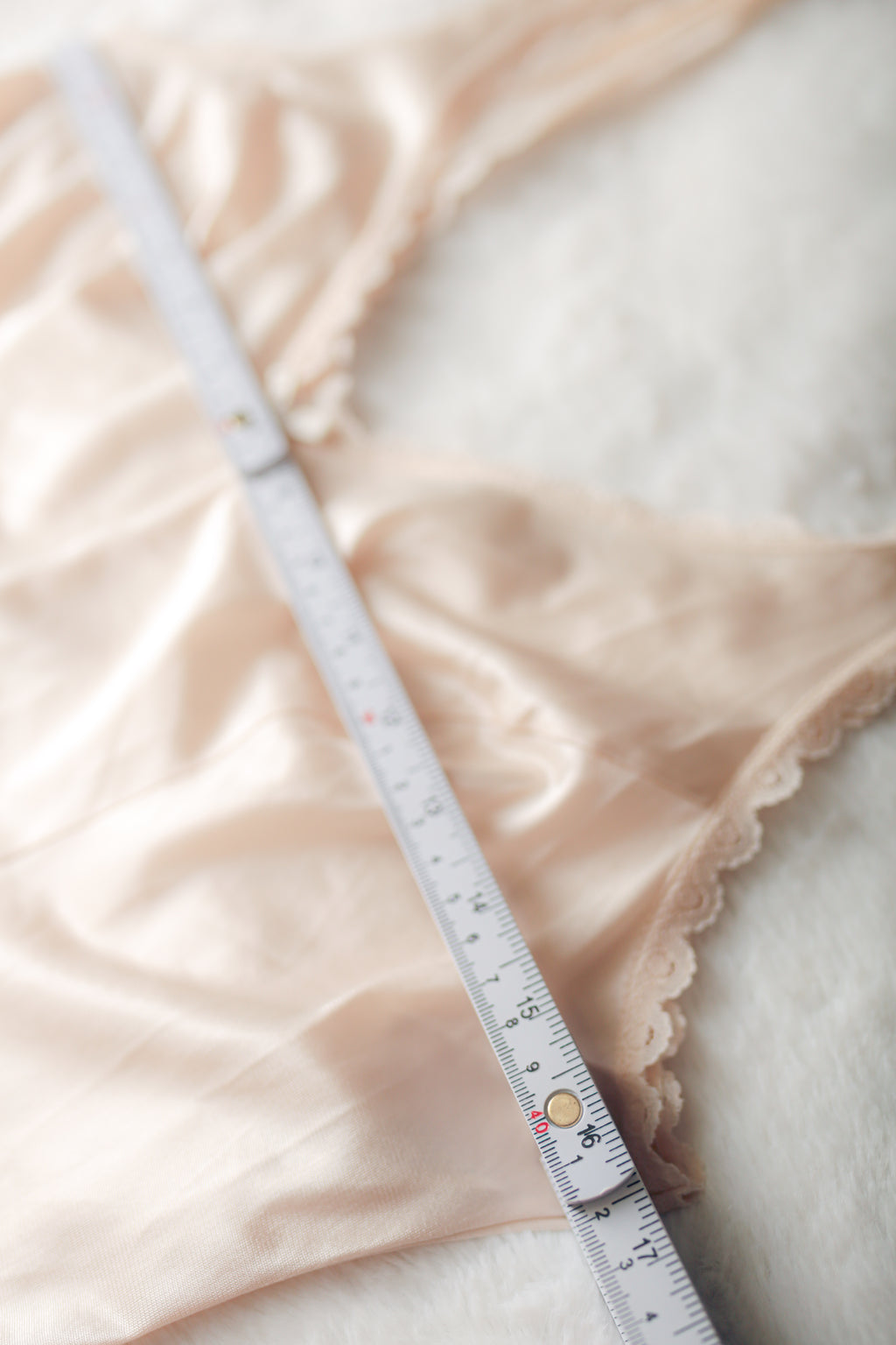 Adonna Vintage Satin Cami Camisole Lingerie 36 Small Ivory