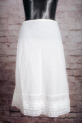 Deena Vintage Satin Lace Half Slip Medium White