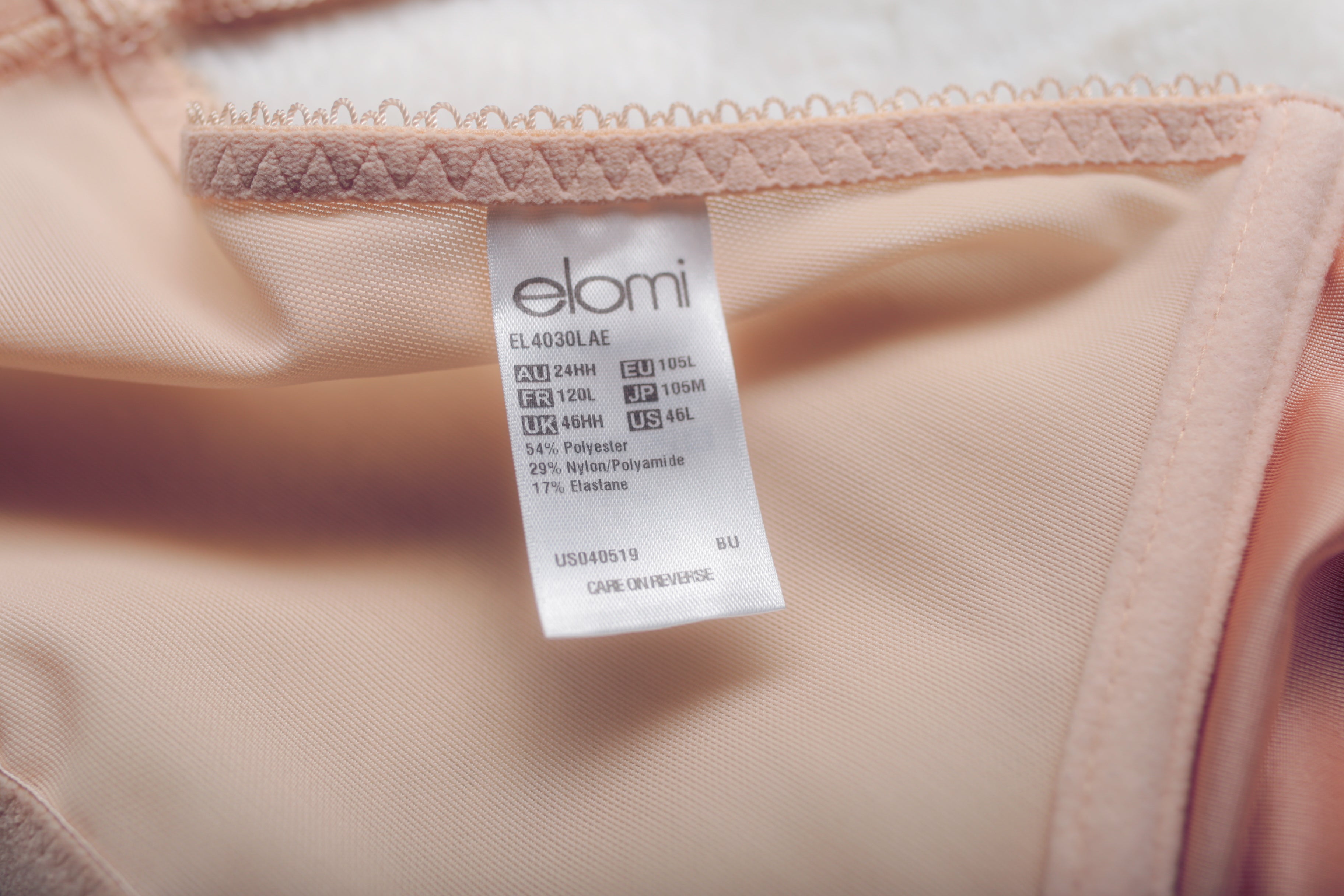 Elomi US 46L UK 46HH EL4030 Cate Full Cup Underwire Bra Beige