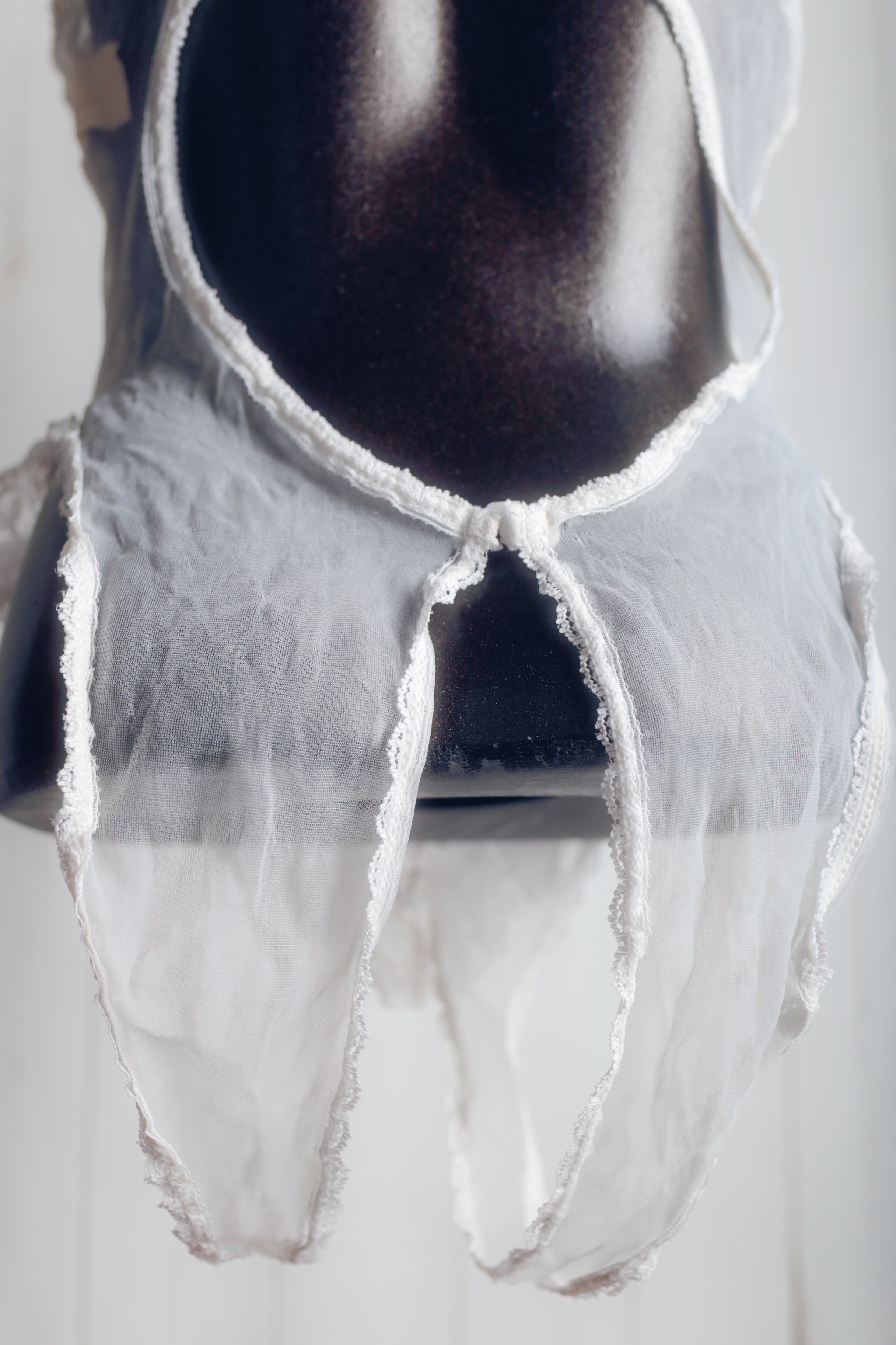 Shirley of Hollywood Vintage Sheer Lace Open-crotch Open Cup Cupless Teddy Bodysuit Lingerie Medium White