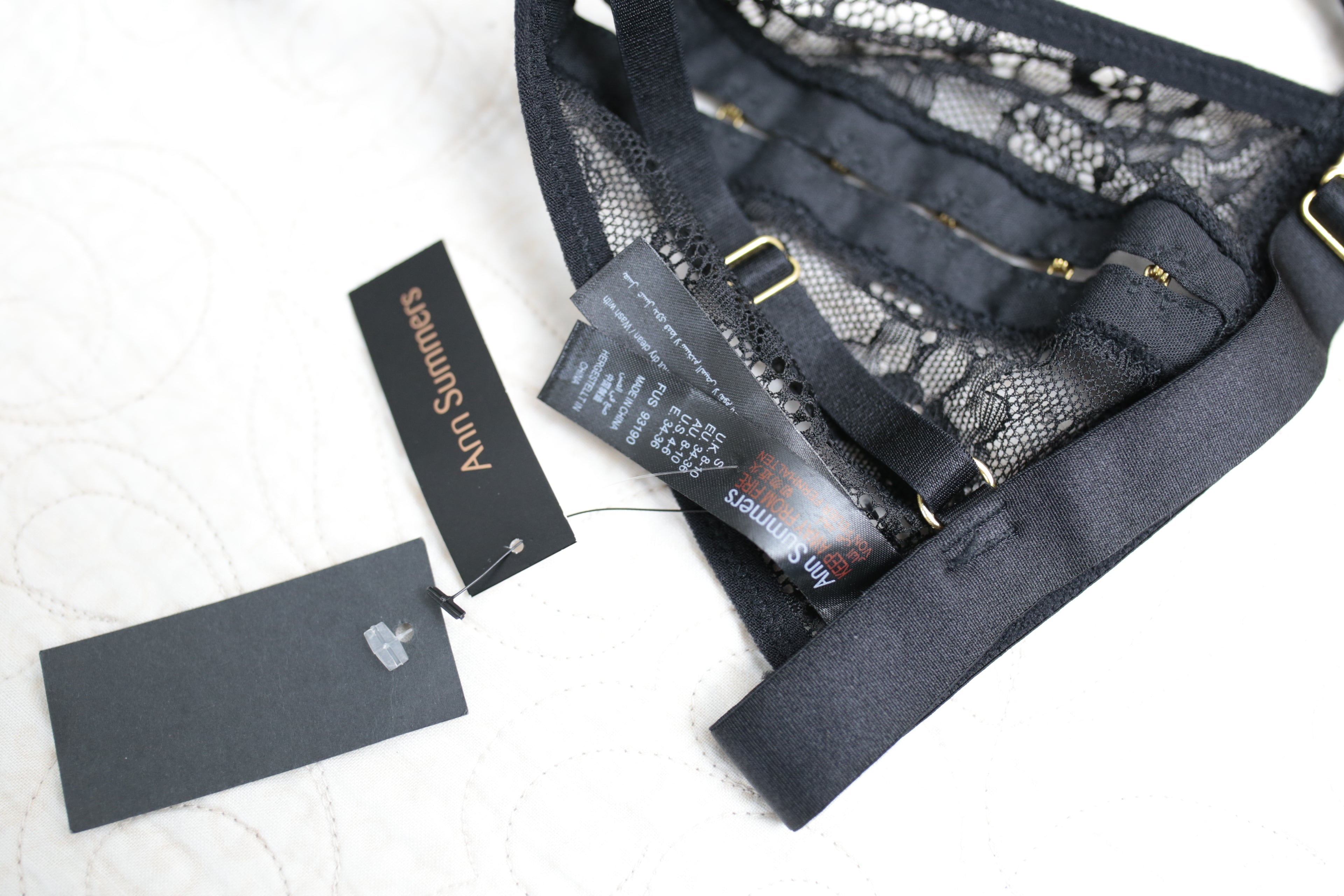 Ann Summers Open-cup Peephole Black Lace Sexy Bra S 4-6 NEW