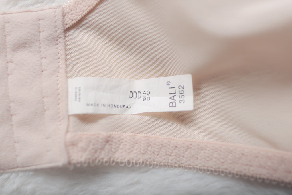 Bali Satin Tracings Minimizer 3562 Full Figure Underwire Bra Beige 40DDD