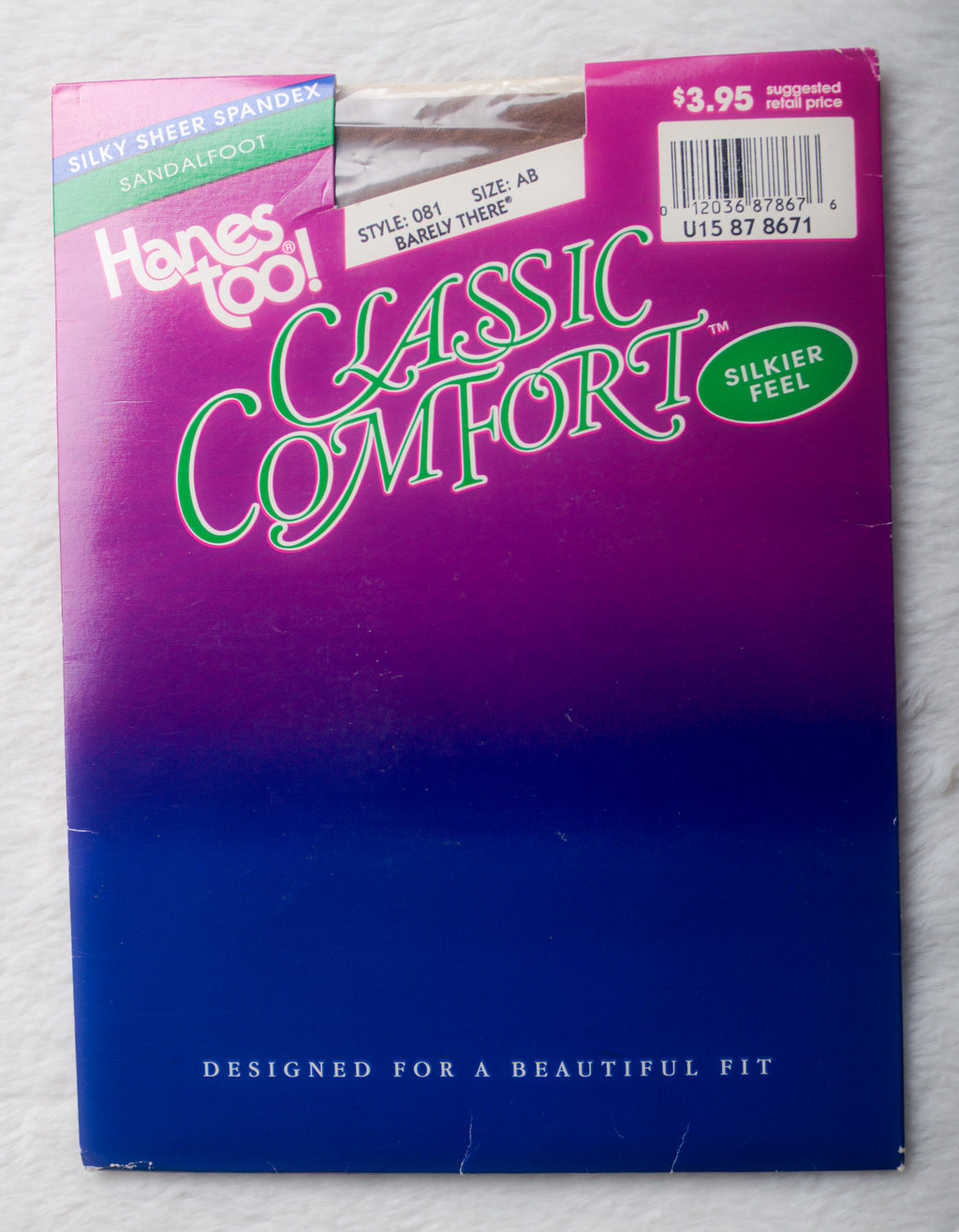 Hanes Classic Comfort Silky Sheer Pantyhose Nude Size AB