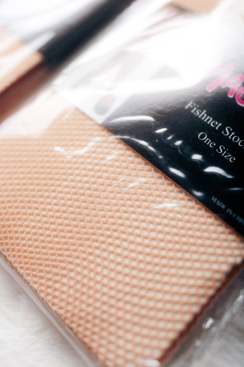 Madrag Fishnet Stockings Beige One Size