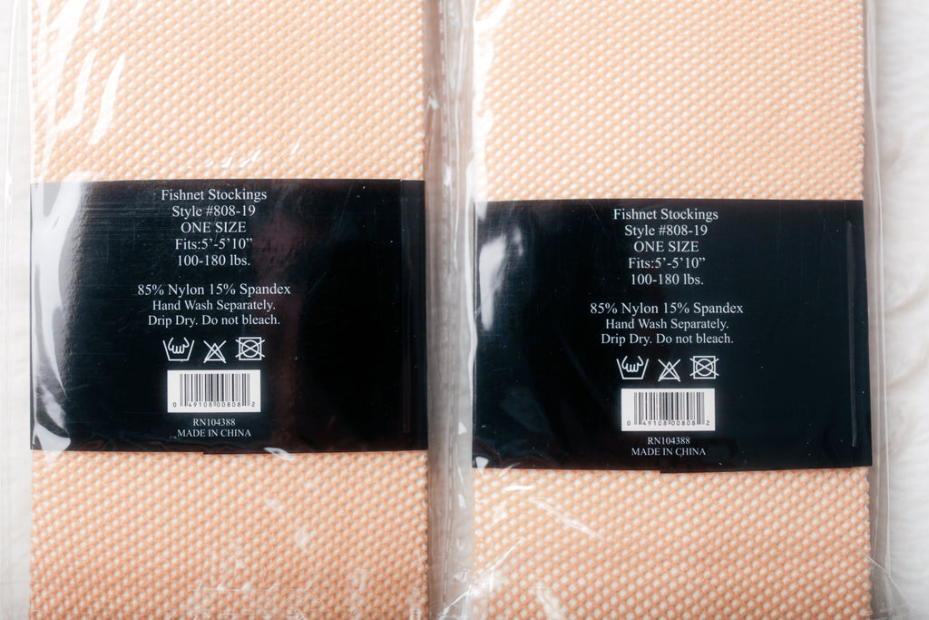 Madrag Fishnet Stockings Beige One Size