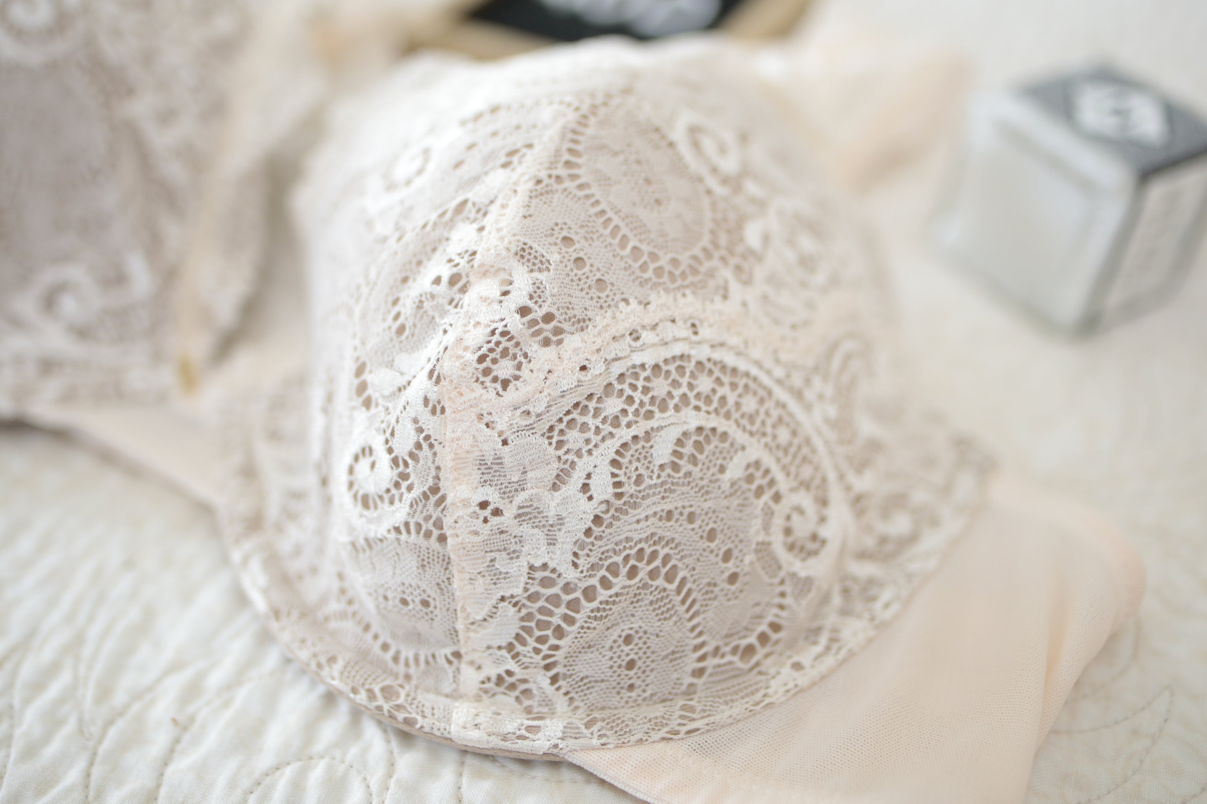 Third Love 40D 24/7 Lace Contour Plunge Padded Underwire Bra Taupe