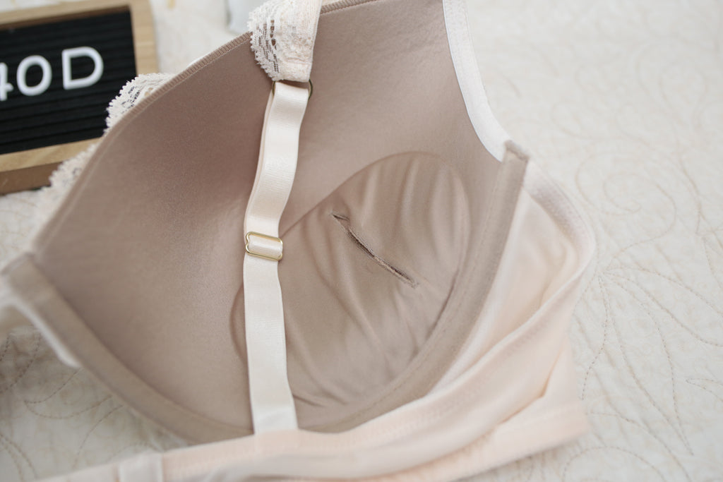 Third Love 40D 24/7 Lace Contour Plunge Padded Underwire Bra Taupe