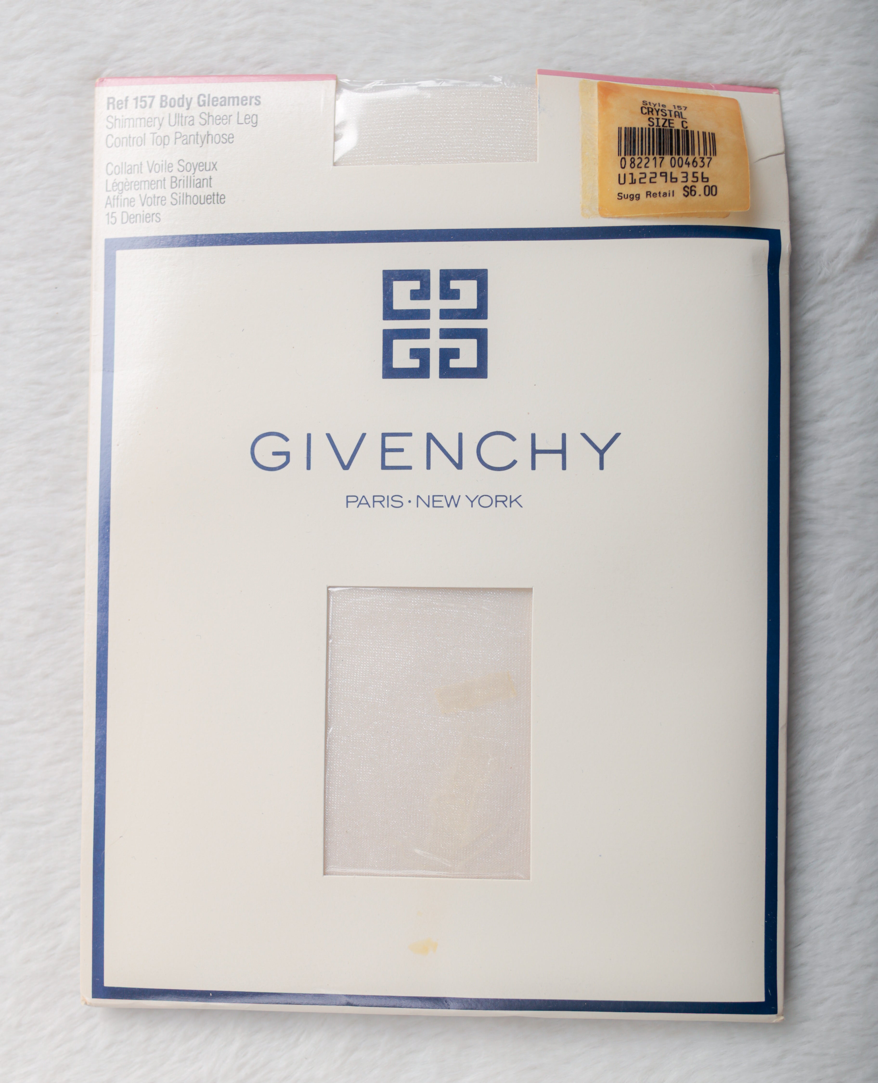 Givenchy Body Gleamers Ultra Sheer 15D Control Top Pantyhose Crystal Size D