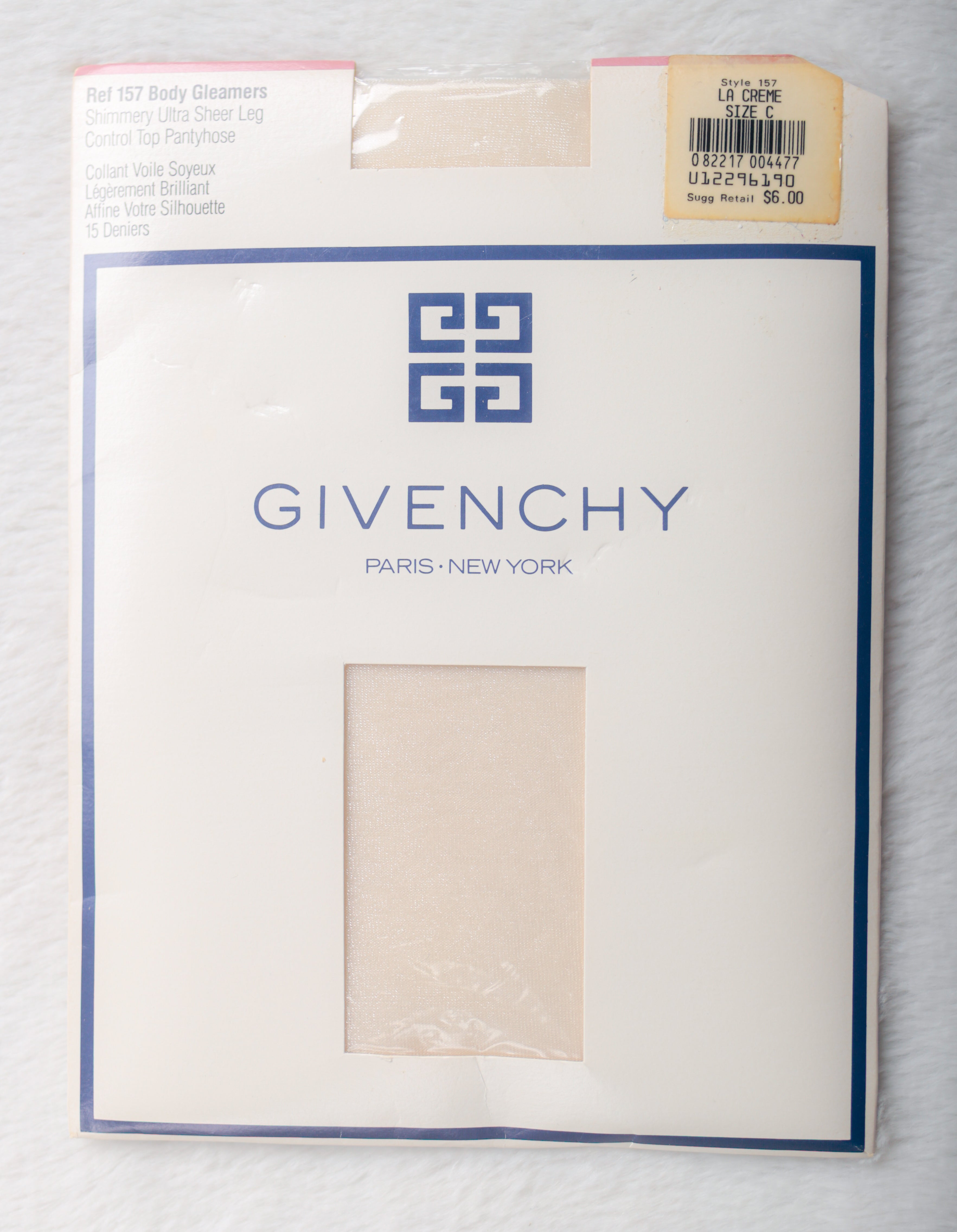 Givenchy Body Gleamers Ultra Sheer 15D Control Top Pantyhose La Creme Nude Size C