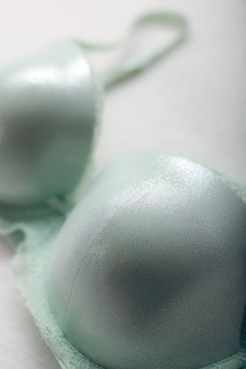 Victoria's Secret Dream Angels Lined Demi Multiway Bra Shine Shimmer Seafoam Green 36B
