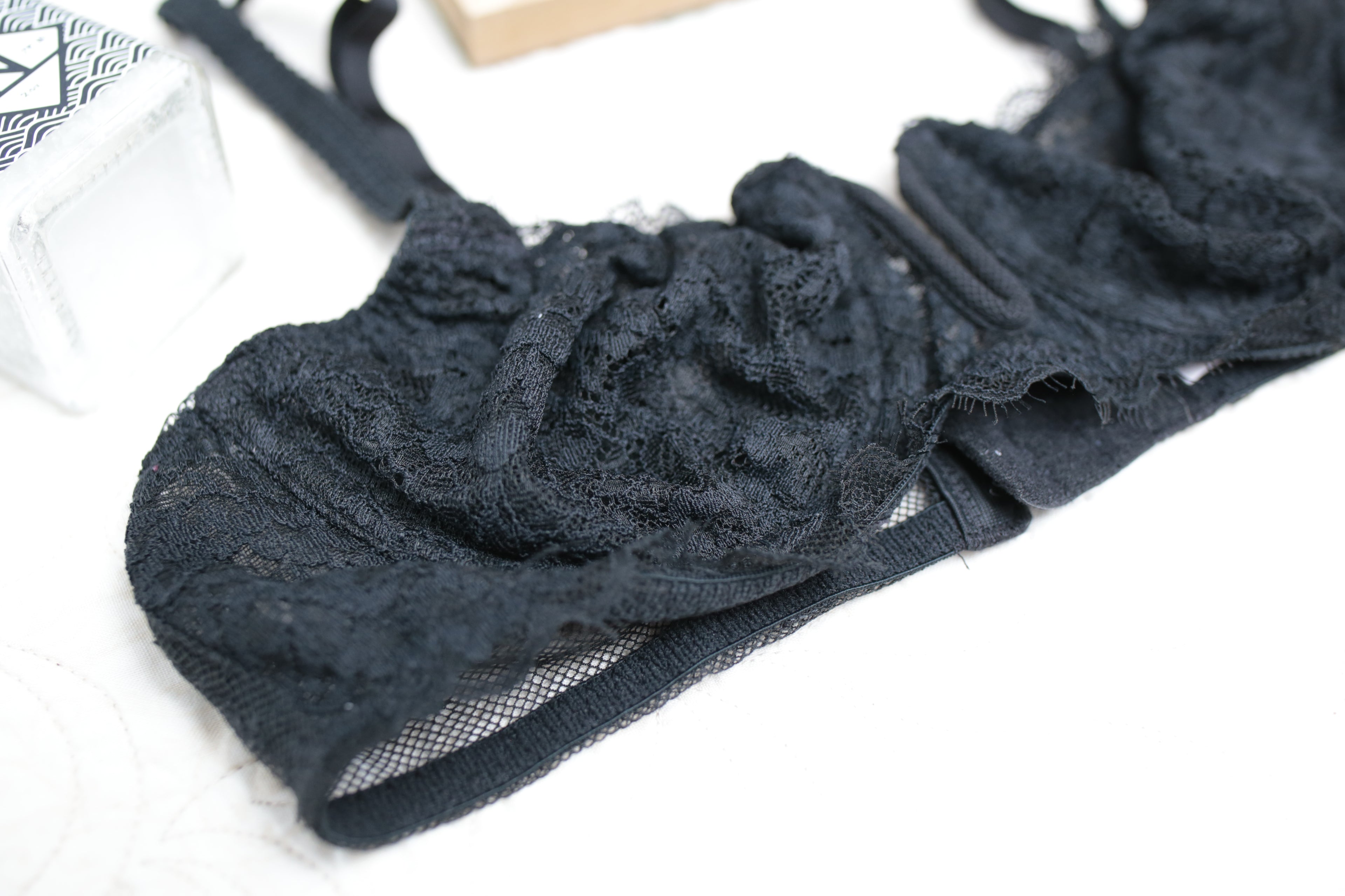 Auden 34A Balconette Unlined Bra Black Lace