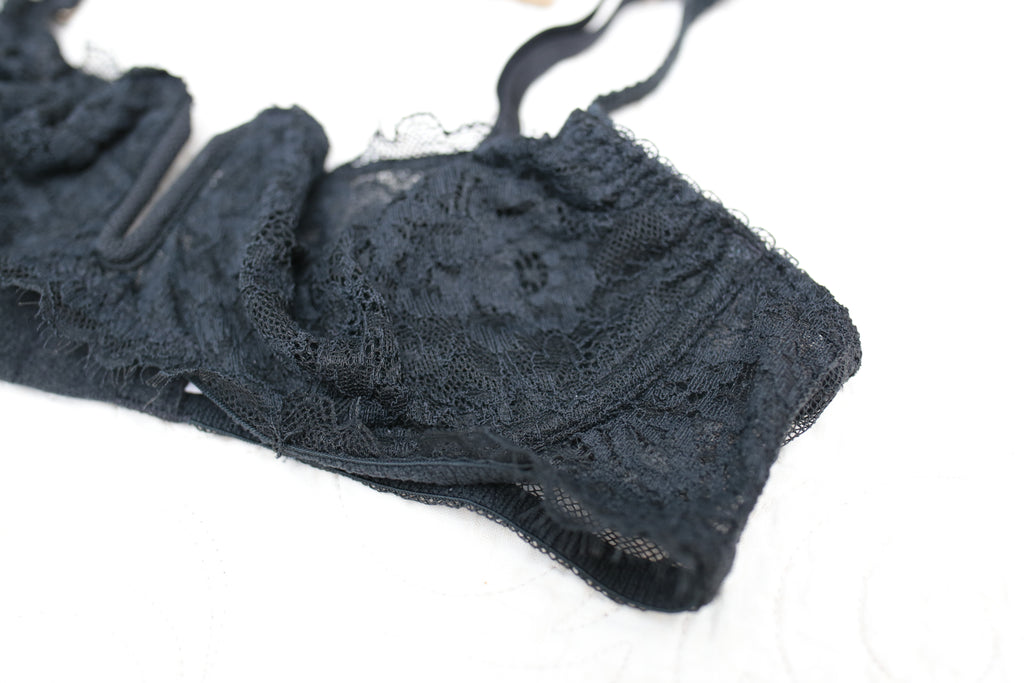 Auden 34A Balconette Unlined Bra Black Lace