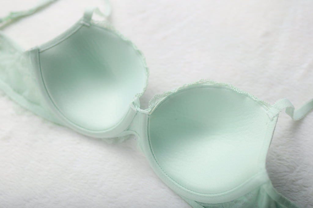 Victoria's Secret Dream Angels Lined Demi Multiway Bra Shine Shimmer Seafoam Green 36B