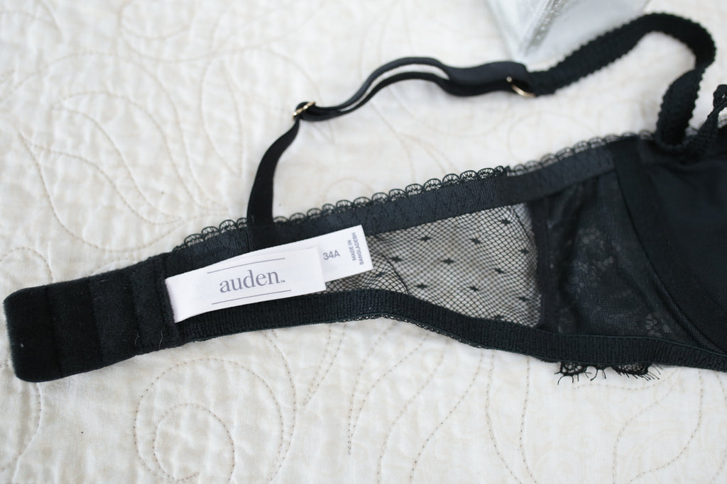 Auden 34A Balconette Unlined Bra Black Lace