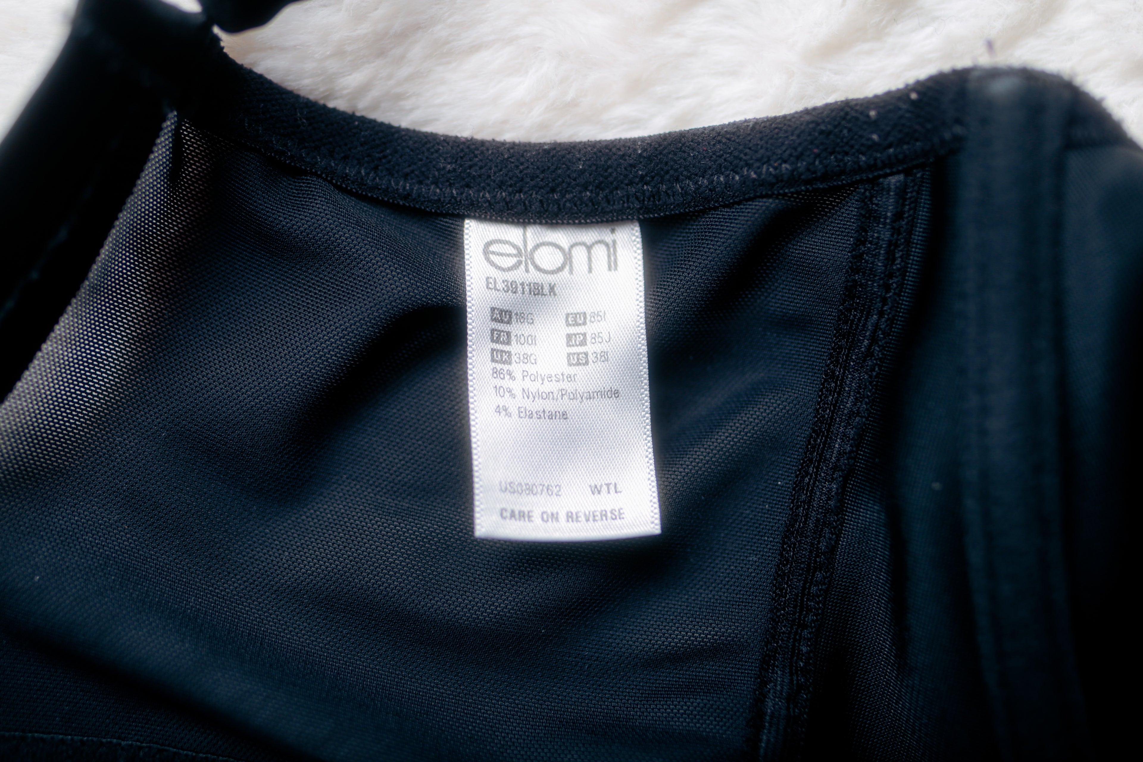 Elomi EL3911 Smoothing Underwired Seam-free Full-coverage T-Shirt Bra Black US 38I UK 38G