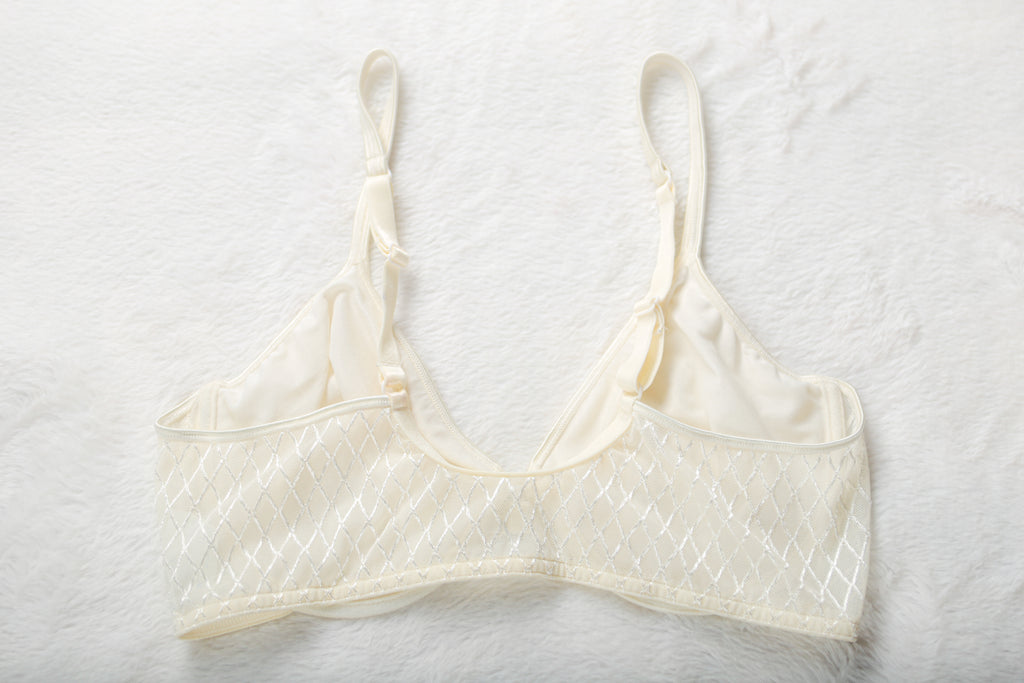Warner's Vintage Frankly Fabulous 02548 Unlined Sheer Mesh Front Close Demi Bra 38C Ivory