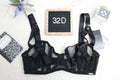 Bluebella 32D Karolina Strappy Cage Demi Bra Black Sheer NEW