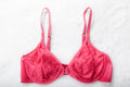 Warner's Vintage Naked Lace 02526 Unlined Sheer Lace Front Close Demi Bra 34B Red