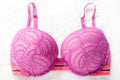 Victoria's Secret Very Sexy Push Up Funky Colorful Padded Demi Bra Pink 32DD
