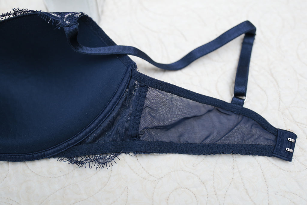 Victoria's Secret 34C Dream Angels Padded No-wire Wireless Bra Blue Silver