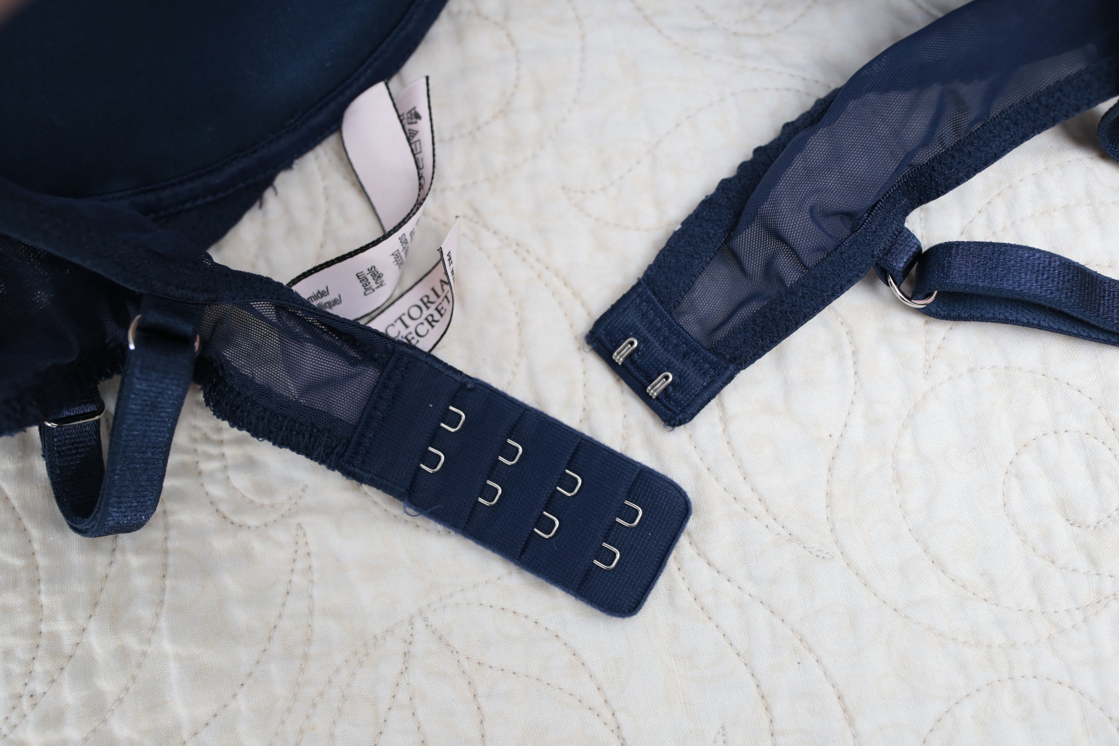 Victoria's Secret 34C Dream Angels Padded No-wire Wireless Bra Blue Silver