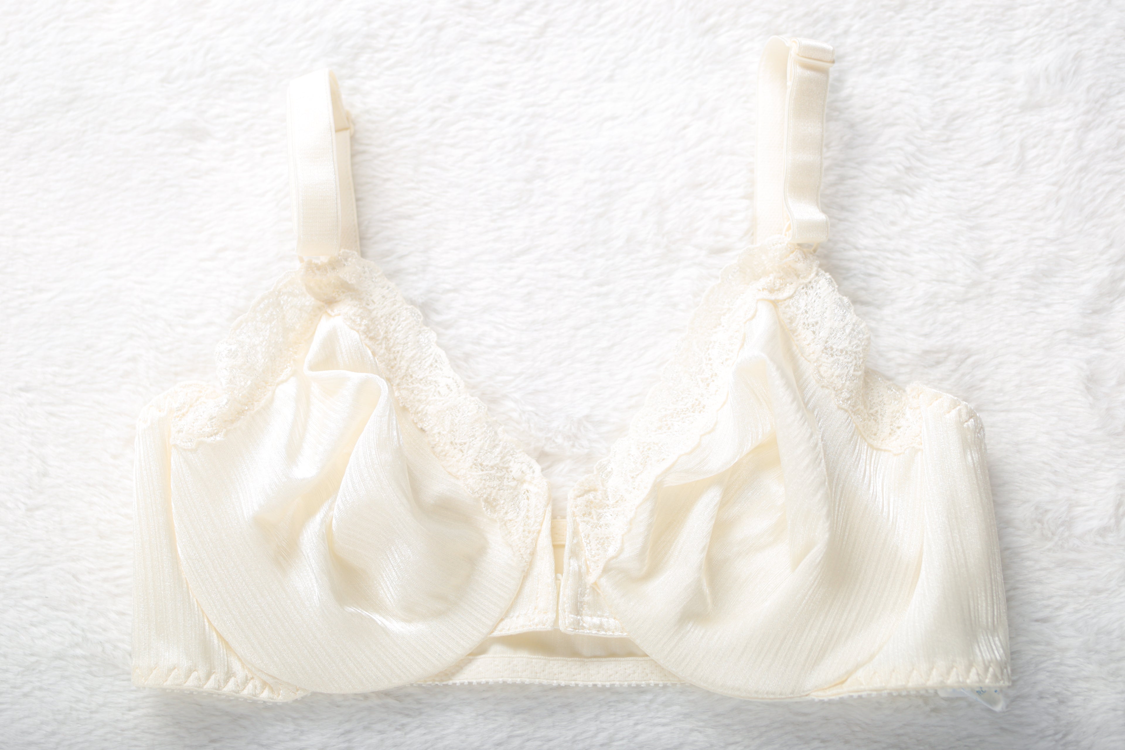 Warner's Vintage Unlined Satin Front Close Demi Bra 38C Ivory