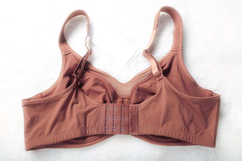 HSIA Unlined Seamless Full Coverage Underwire Bra Rust 34C NEW