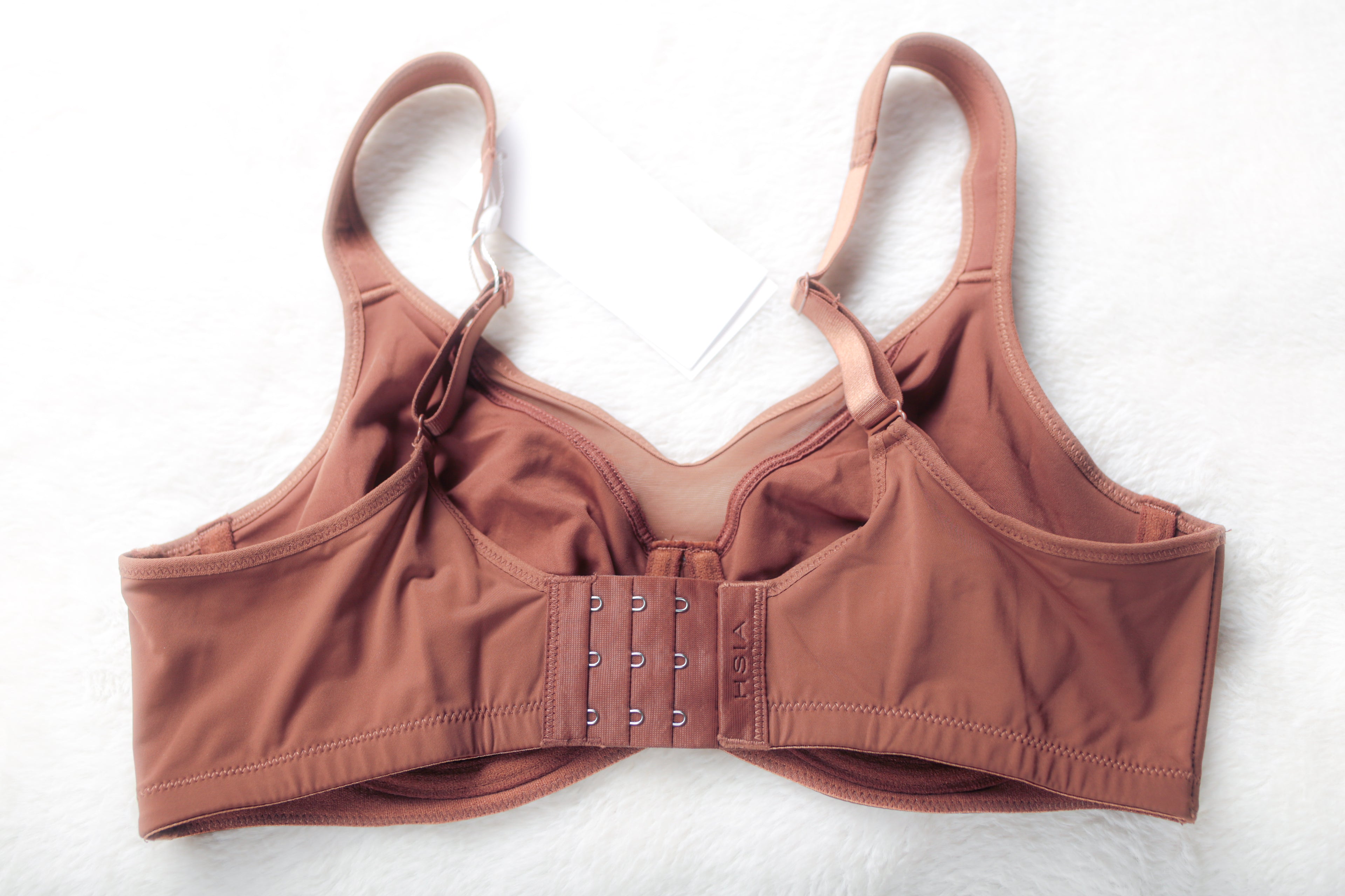 HSIA Unlined Seamless Full Coverage Underwire Bra Rust 34C NEW