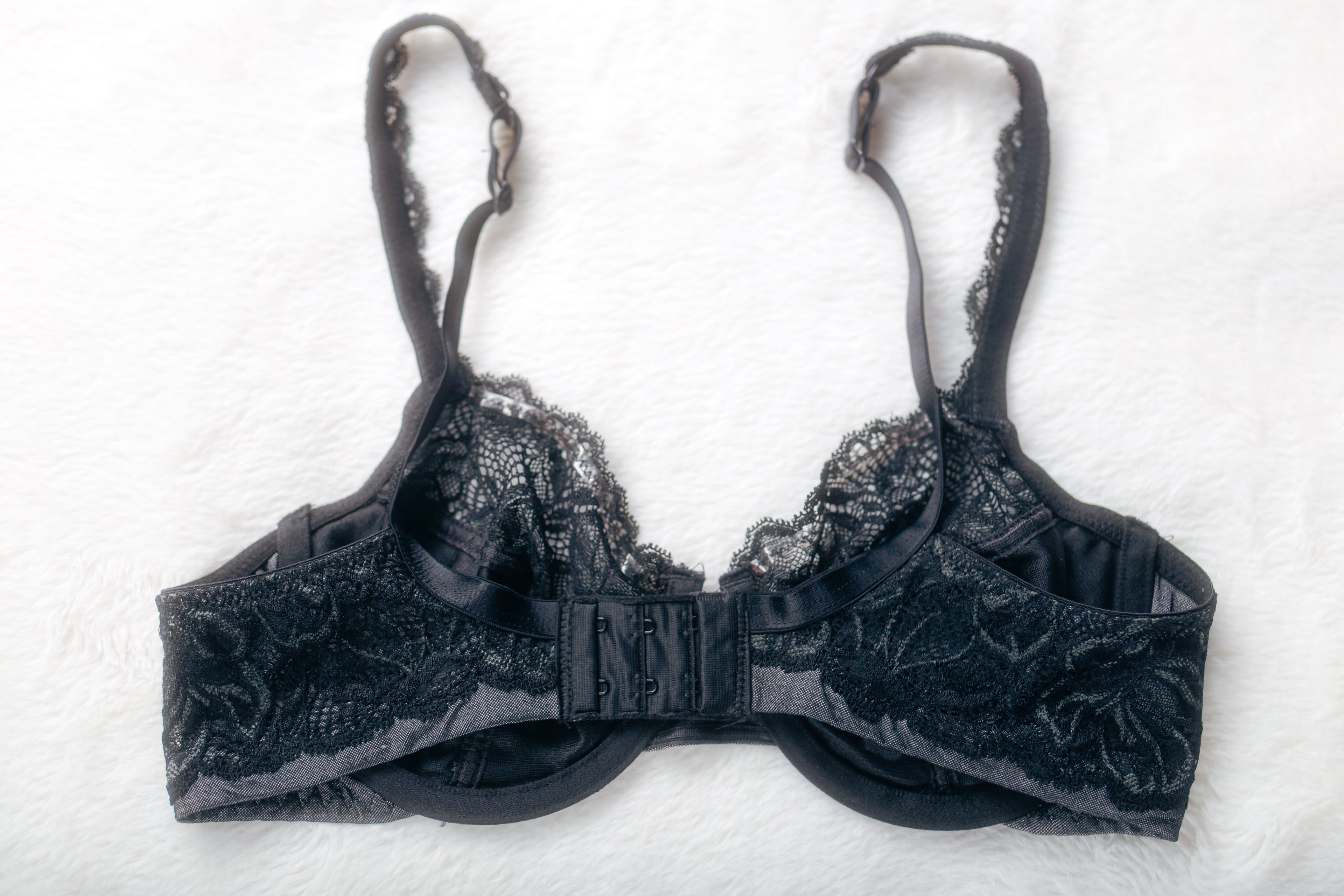 Bali Lace Desire 6543 Retro Unlined Full Coverage Underwire Bra Black 34B