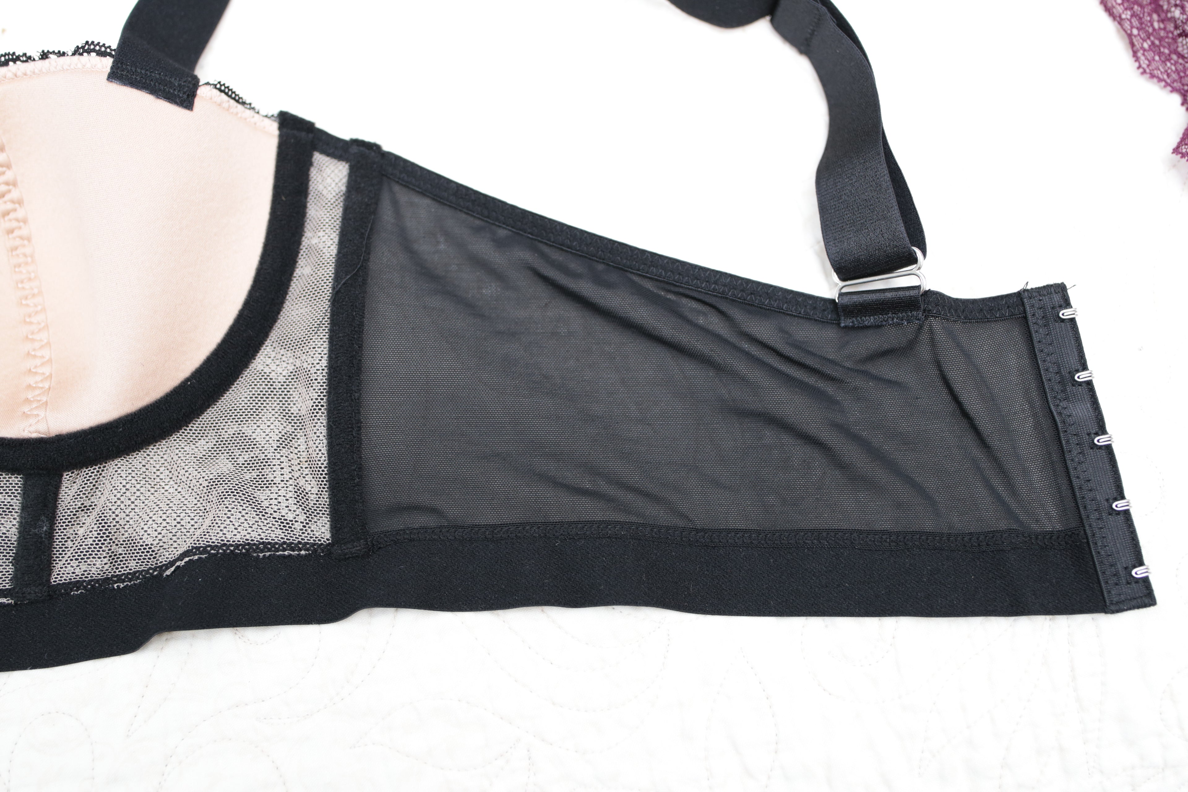 Adore Me 38B Longline Underwire Balconette Bra Black and Nude NEW