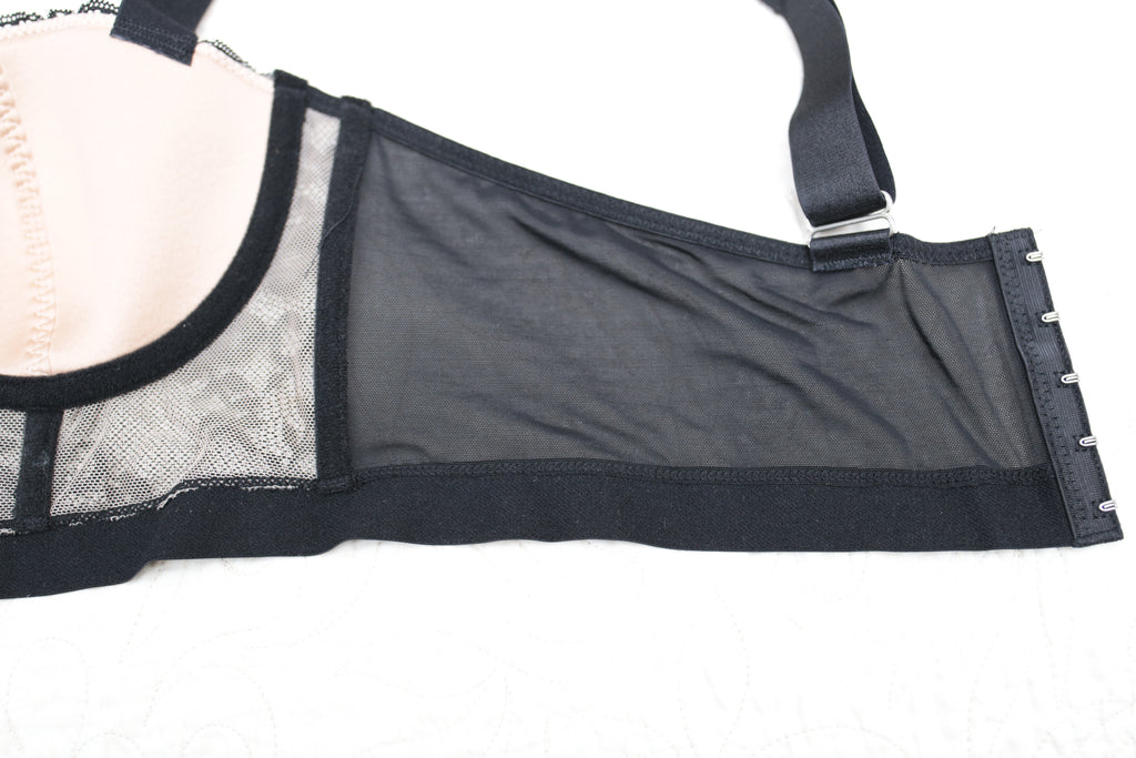 Adore Me 38B Longline Underwire Balconette Bra Black and Nude NEW