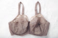 Wacoal Retro Chic Full Figure 855186 Unlined Sheer Lace Underwire Bra Brown 34DD