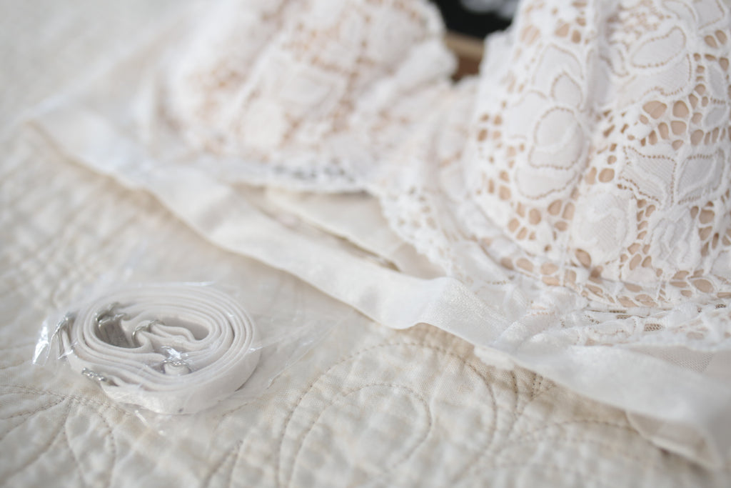 Victoria's Secret 32C Very Sexy Multi-way Convertible Bra White Nude Lace NEW