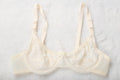 Vintage Unlined Sheer Lace Demi Bra 36B Ivory