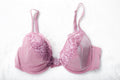 Fashion Bug Vintage Shimmer Shine Satin Lace Retro Sexy Plunge Bra Purple 36C