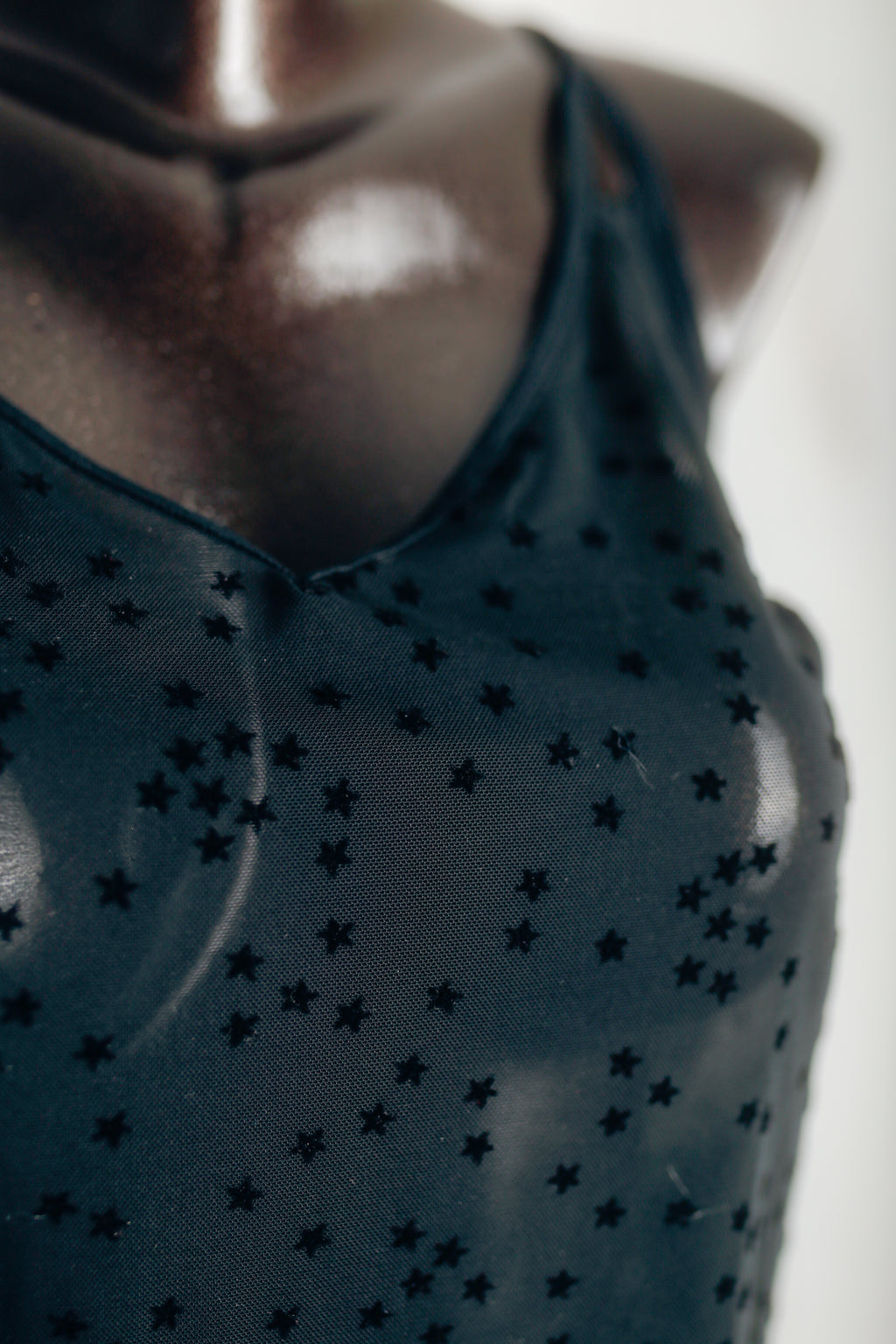 Colsie Sheer Witchy Start Mesh Bodysuit Teddy Black Large