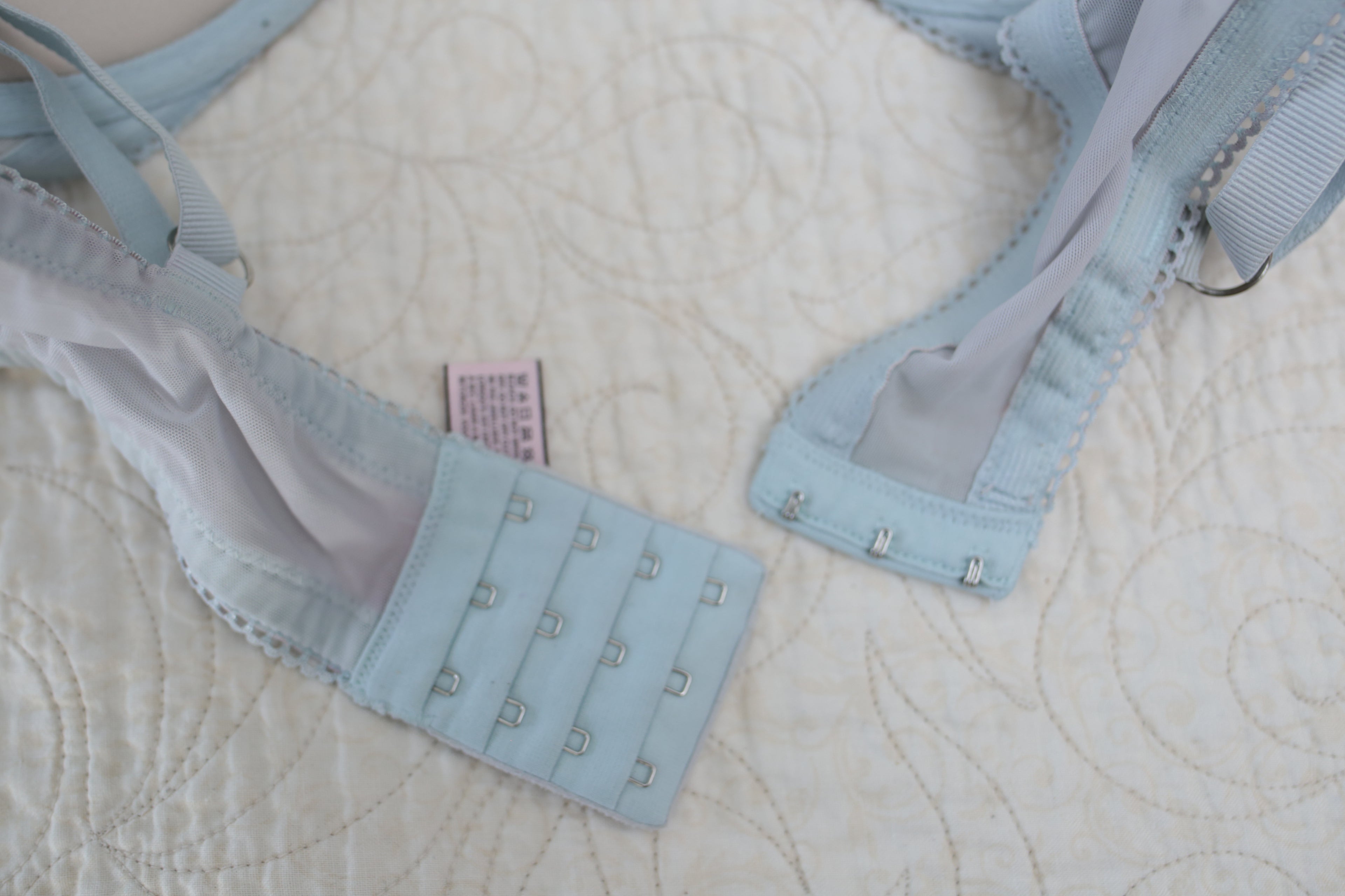 Victoria's Secret 38D Dream Angels Push-up Strappy Bra Blue Lace