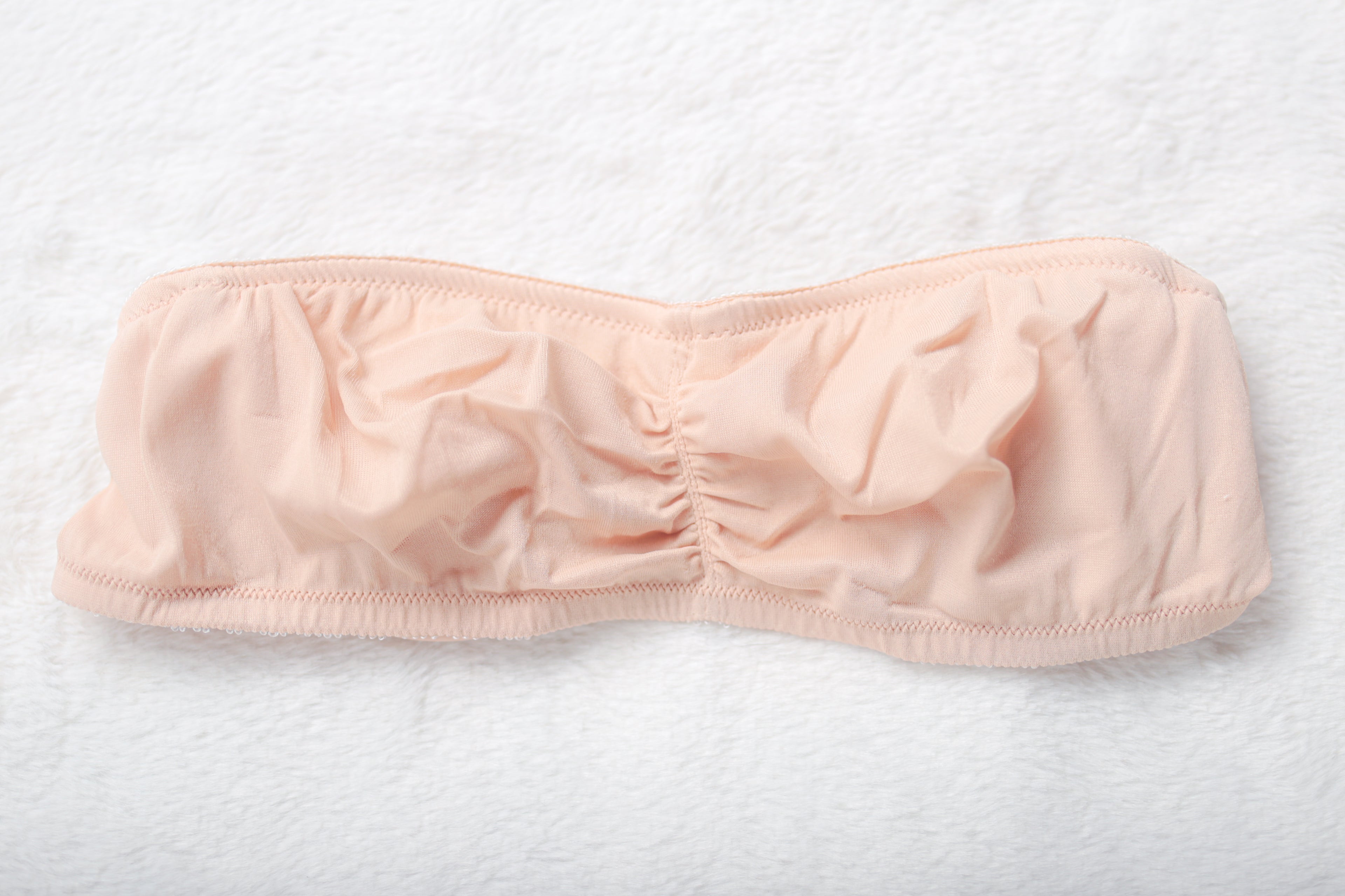 Warner's Not So Innocent Vintage Unlined Strapless Bandeau Bra Nude 34
