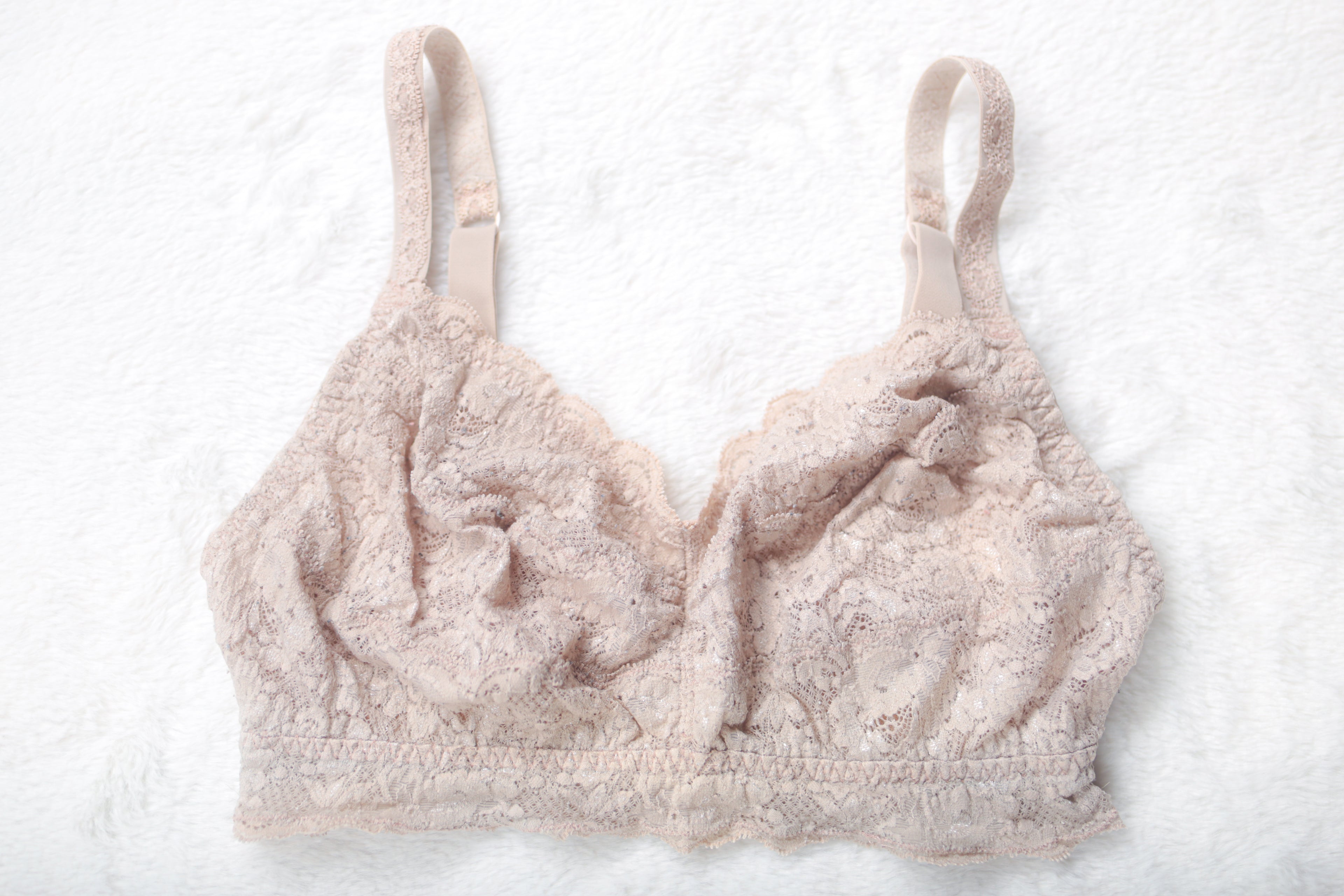 Cosabella Unlined Boho Dentelle Lace Wireless Bralette Top Small Beige Italy