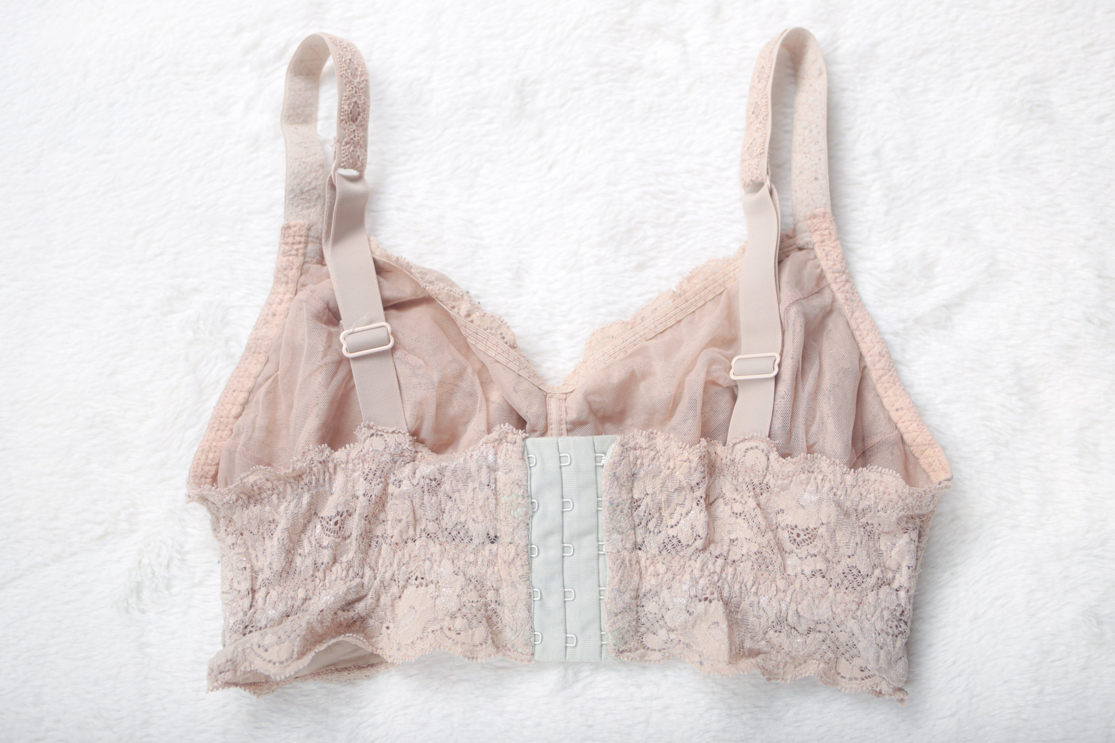 Cosabella Unlined Boho Dentelle Lace Wireless Bralette Top Small Beige Italy