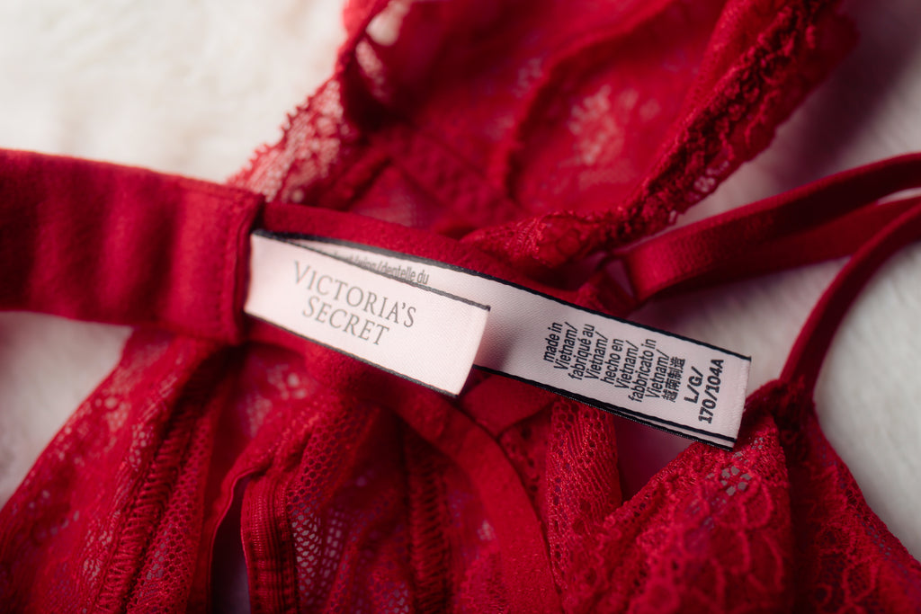 Victoria's Secret Sheer Lace Open-crotch Bodysuit Teddy Lingerie Large Red